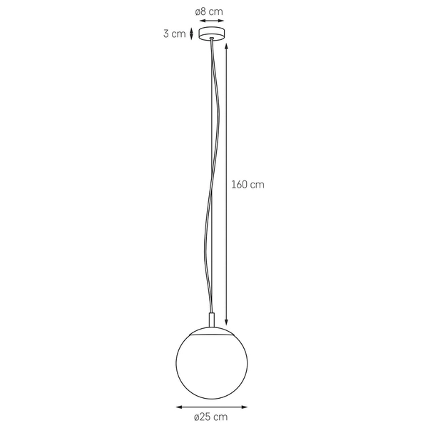 Skandynawska LAMPA wisząca ALUR 10721103 Kaspa szklana OPRAWA kulisty ZWIS kula ball hygge chrom biała