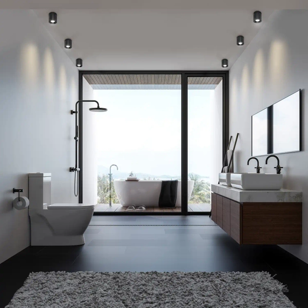 Tubka lampa przysufitowa Luna CL0103-BK Yaskr do przedpokoju IP65 czarna