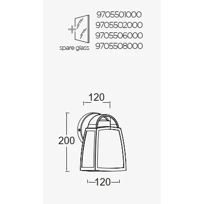 Ścienna latarenka KELSEY 5273702012 Lutec IP44 ogrodowa loftowa czarna