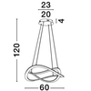 Spiralowa lampa wisząca JAUJA LE44327 LED 87W 3000K wstęga czarna