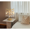Kryształowa nocna lampka Queena 64138TG glamour bursztynowa złota