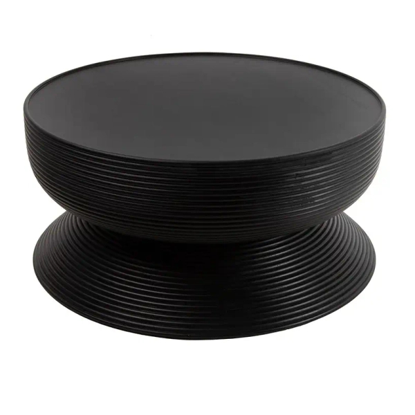 Drewniany stolik kawowy LAPIS MM001501100404 czarny do salonu 75cm
