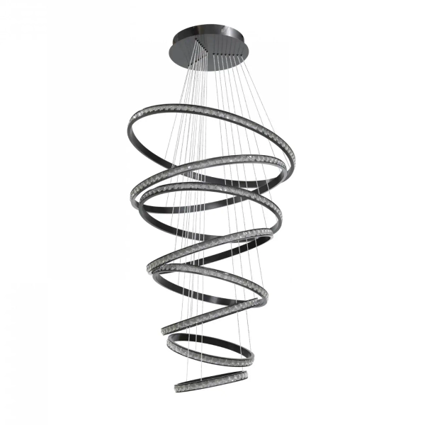 Nowoczesna lampa wisząca AZALEA AZ6774 aluminiowa czarna LED 238W 3000K ringowa nad stół