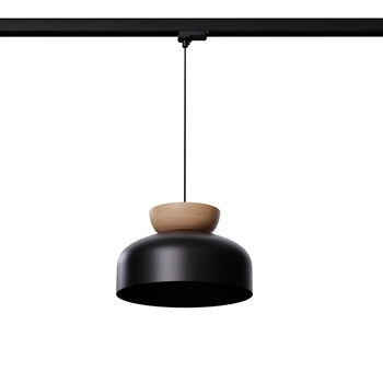 Lampa wisząca kopułowa do szyny 3-fazowej MARION MYL.00253 czarny brązowy