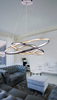 Wisząca lampa ledowa Brighton nad stół LED 55W 3000K rings chrom