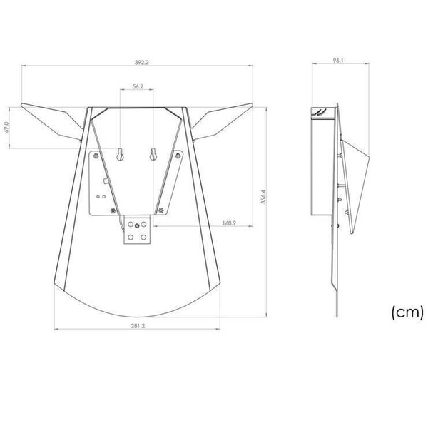 Lampa ścienna ORIGAMI DEER-W metalowa kinkiet LED 6W 3000K jeleń biały