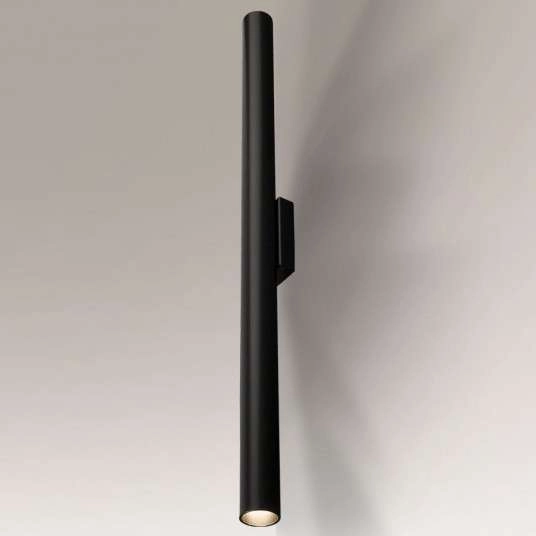 Kinkiet LAMPA ścienna YABU 8075 Shilo metalowa OPRAWA tuba IP44 czarna
