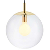 Wisząca LAMPA hygge ALUR S 10736109 Kaspa szklana OPRAWA kulisty ZWIS skandynawski kula ball złota przezroczysta