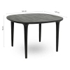 Okrągły stół LAMINAR MM001501100339 czarny drewniany do jadalni 120cm