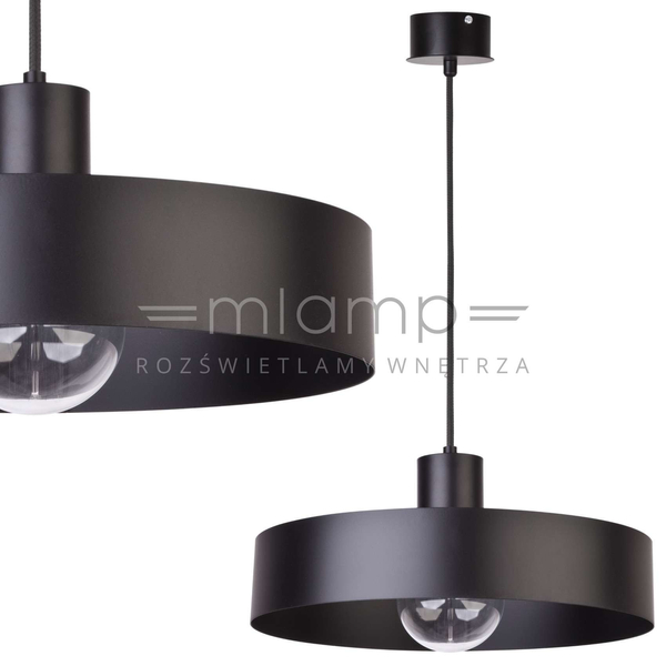 Metalowa LAMPA wisząca RIF 30895 Sigma okrągła OPRAWA zwis czarny