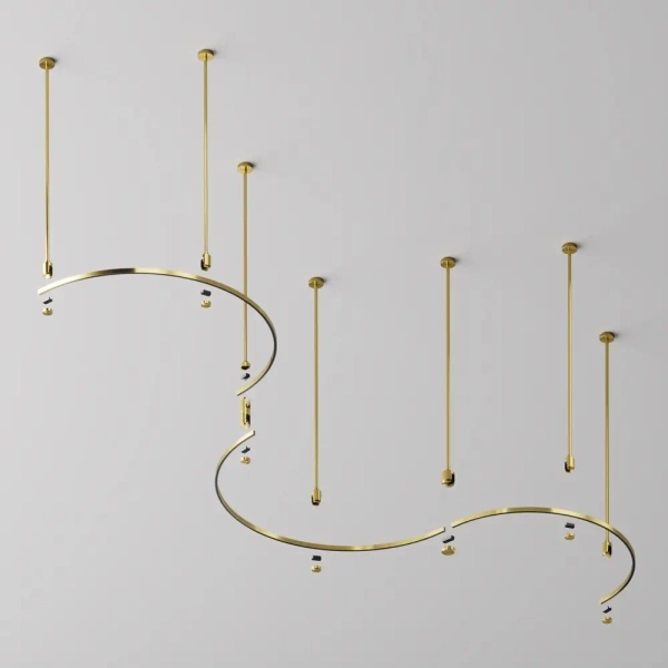 Szyna półokrągła magnetyczna 0,65m Flarity TRX154-SR-D650-BS mosiądz