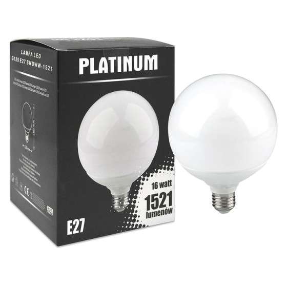 Żarówka SANICO 305626 Polux E27 G125 LED 16W 3000K 1521 lm 230V kulka biała ciepła
