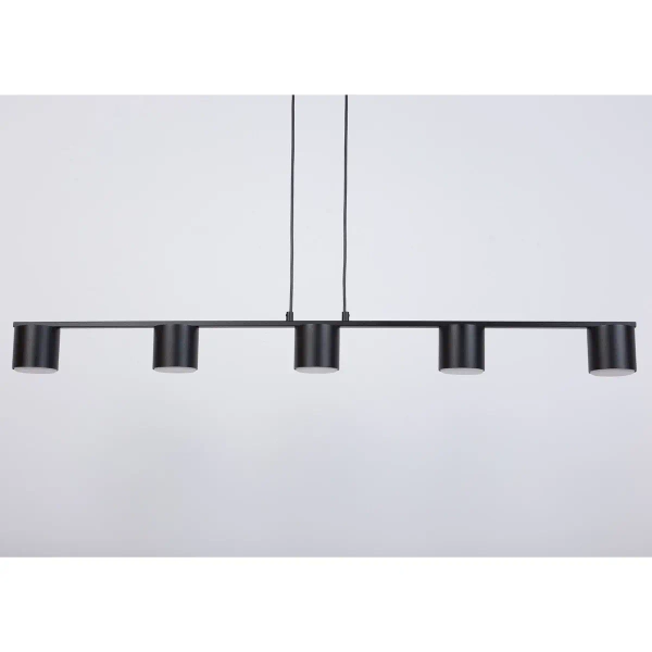 Żyrandol metalowy Mila 5 41345 do salonu tubki czarne