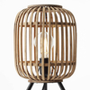 Stołowa lampka tuba Woodrow 93775/20 bambusowa beżowy czarny