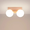 Podwójna lampa sufitowa BULBO SL.1683 drewniana biała 2xG9