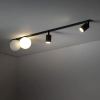 Minimalistyczna lampa sufitowa Vox 10929 mleczne kule tubki czarny