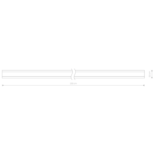 Szynoprzewód sufitowy 2m PROFILE TRACK 9452 Nowodvorski 1-fazowa natynkowa listwa 230V czarna