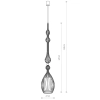 Designerska wisząca lampa ABI 8864 metalowa czarna