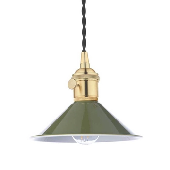 Lampa wisząca nad stół Hadano HAD0140-07 Dar Lighting zielona mosiądz