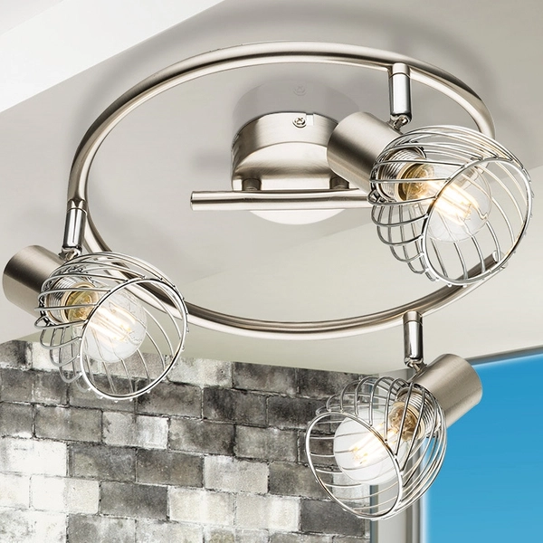 Lampa nasufitowa Texas 54809-3 druciana satyna chrom