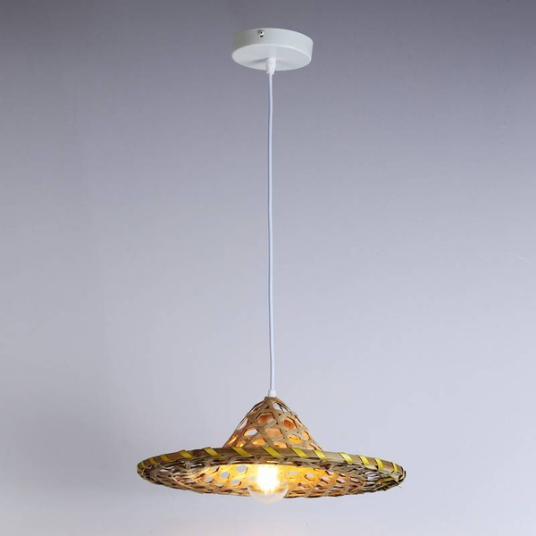 Pleciona lampa zawieszana Boho ABR-LWBRA Abruzzo do jadalni beżowa