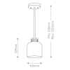 Cylindryczna lampa wisząca York mosiądz jasnoniebieska 1xE27 do salonu ELS-YORK-MP-PNBR-PB