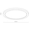 Nasufitowa lampa do łazienki Aqua 18008 LED 45W 3000-6500K round drewniana biała