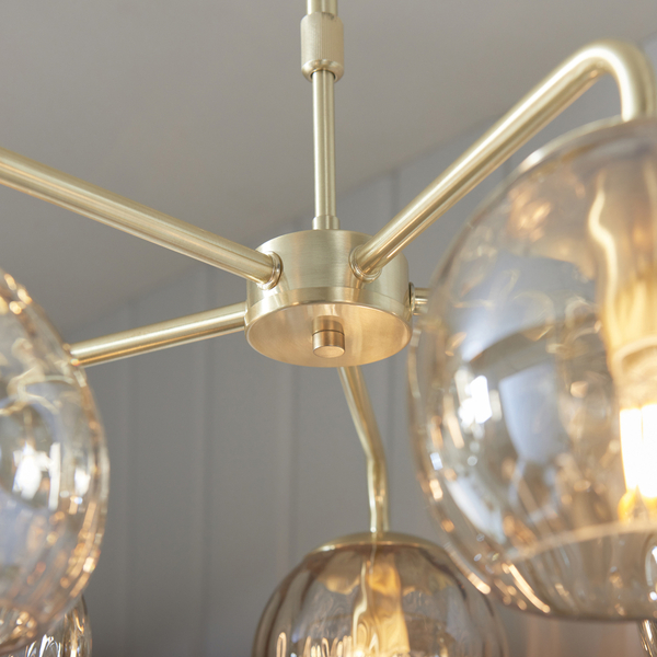 Lampa wisząca Dimple 91969 Endon szklane kule balls nad stół złote