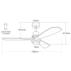 Lampa sufitowa wentylator 19141 LED 15W 3000-6000K drewniany czarny