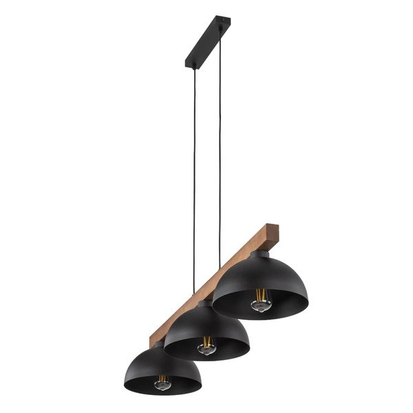Skandynawska lampa wisząca Oslo 3253 TK Lighting potrójna drewniana