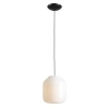 Wisząca lampa czarna biała FLASK 1xE27 szklana industrialna 8500G1_L