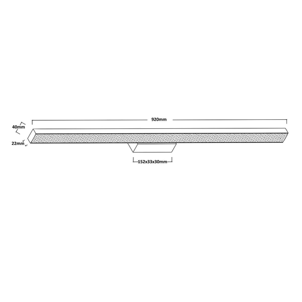 Kinkiet ścienny Aqua LP-987/1W L WH LED 24W 3000-6000K IP44 belka biały