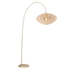 Łukowa lampa podłogowa Corina 03747/60/38 do sypialni beżowa