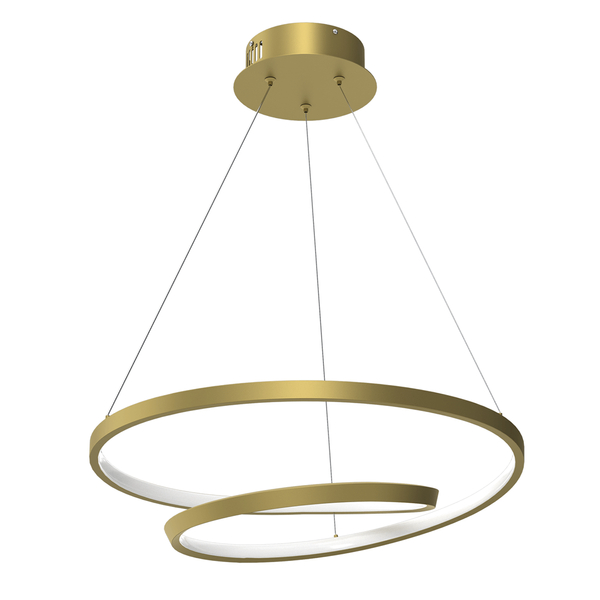 Pokojowa lampa wisząca Lucero LED 48W do sypialni złota