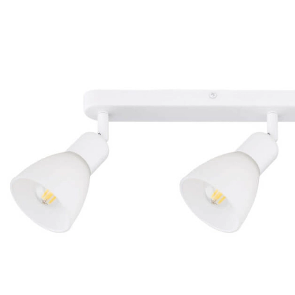 Natynkowa lampa potrójna Malta LP-877/3W WH regulowana nad obraz metalowa biała