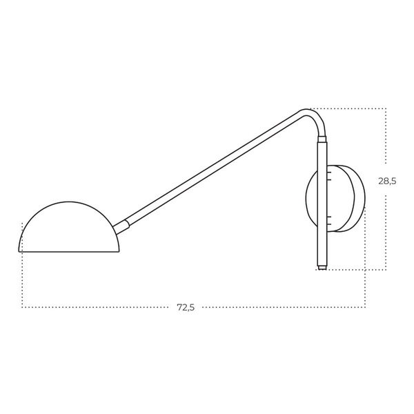 Sypialniany kinkiet ścienny CETUS AZ5620 Azzardo do czytania metal czarny