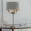 Stołowa lampa z abażurem Sorrento LA3718286-Q Laura Ashley szara nikiel