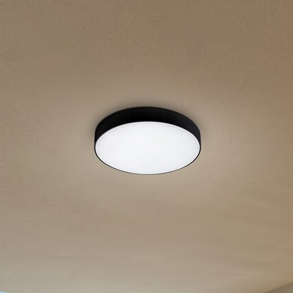 Łazienkowa LAMPA plafon TARTU 7897 Rabalux metalowa OPRAWA sufitowa LED 18W 2800K - 6000K plafoniera okrągła IP44 czarna