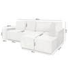 Klasyczna sofa narożna PILLOW 5900168831148 L z funkcją spania