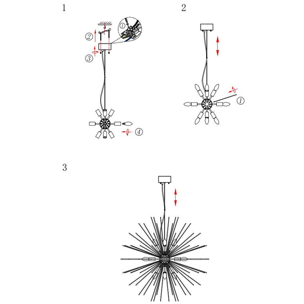 Designerska LAMPA wisząca SOLEIL 107752 Markslojd metalowa OPRAWA gwiazda złota