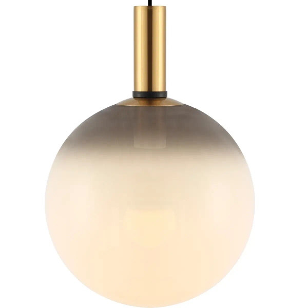 Szklana wisząca lampa zwis Nua DU31771/1L kula do salonu czarny złoty
