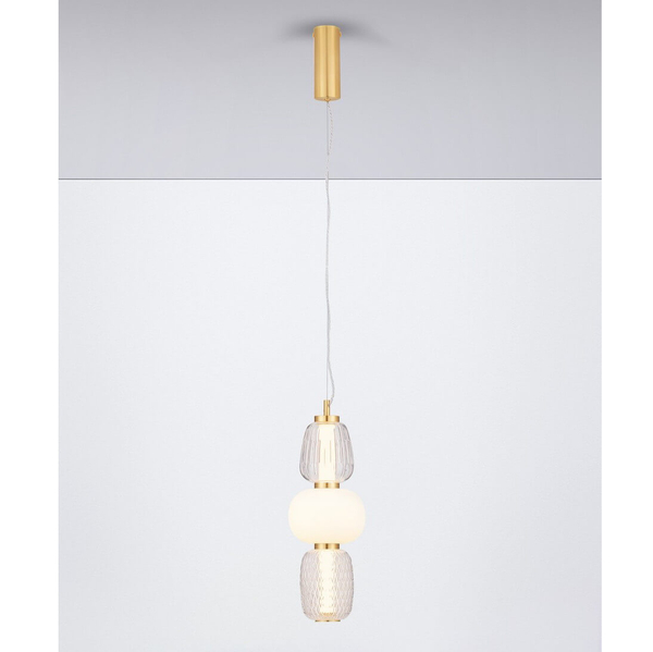 Nowoczesna lampa zwisająca ARROYOS LE44495 LED 28W 3000K biały złoty