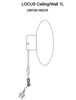 Lampa ścienna Locus 108538 Markslojd owalna do salonu szklana biała