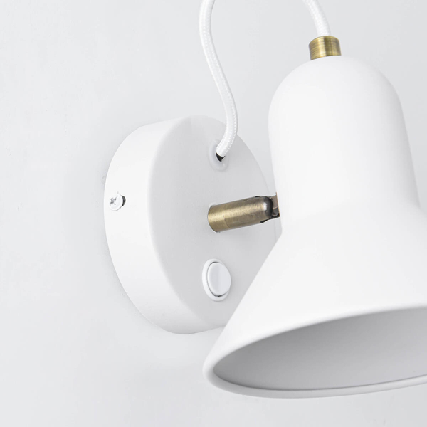Kinkiet LAMPA ścienna ASTAMA LP-1122/1W WH Light Prestige industrialna OPRAWA metalowa regulowana biała