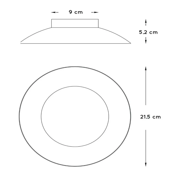 Metalowy plafon Foskal 79177/06/01 Lucide LED 6W 2700K okrągły złoty