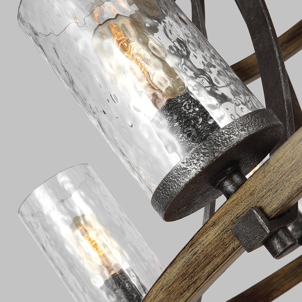Industrialna lampa wisząca QN-ANGELO9 na łańcuchu czarna