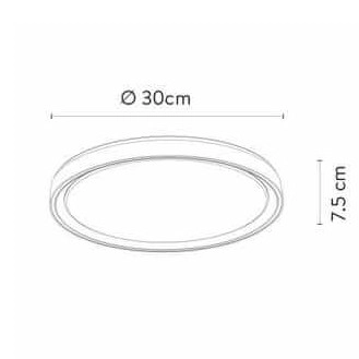 Sufitowa LAMPA plafoniera NURIA 79182/18/31 Lucide natynkowa OPRAWA plafon LED 18W 2700K okrągły biały