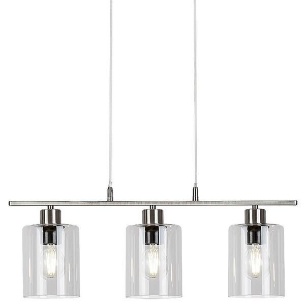 Nowoczesna LAMPA wisząca MIROSLAW 3580 Rabalux salonowy zwis szklany 3-punktowy chrom