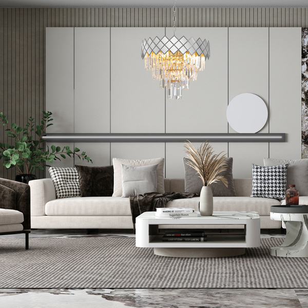 Kryształowy żyrandol Carisma ML8889 Milagro do salonu glamour chrom