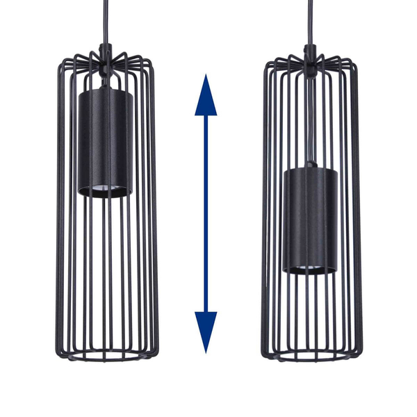 Pojedyncza lampa wisząca Falcon K-4930 do holu czarna